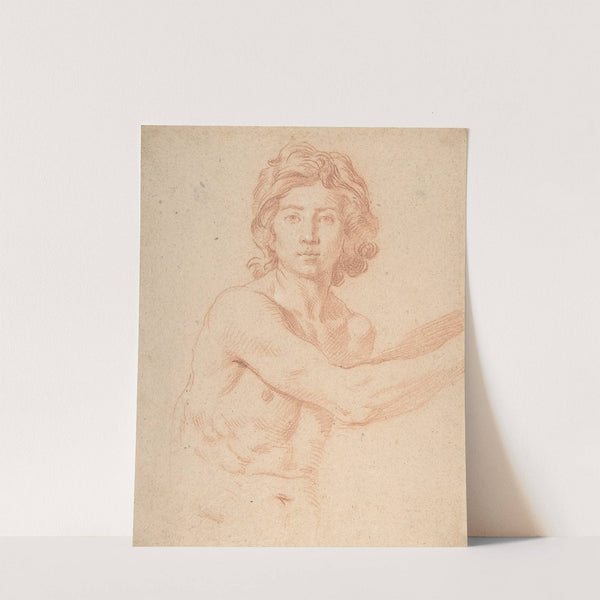 Half-Figure of a Youth with His Right Arm Raised by Simone Cantarini