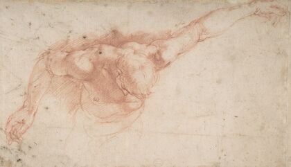 Half Figure of a Youth with Outstretched Left Arm and Bowed Head