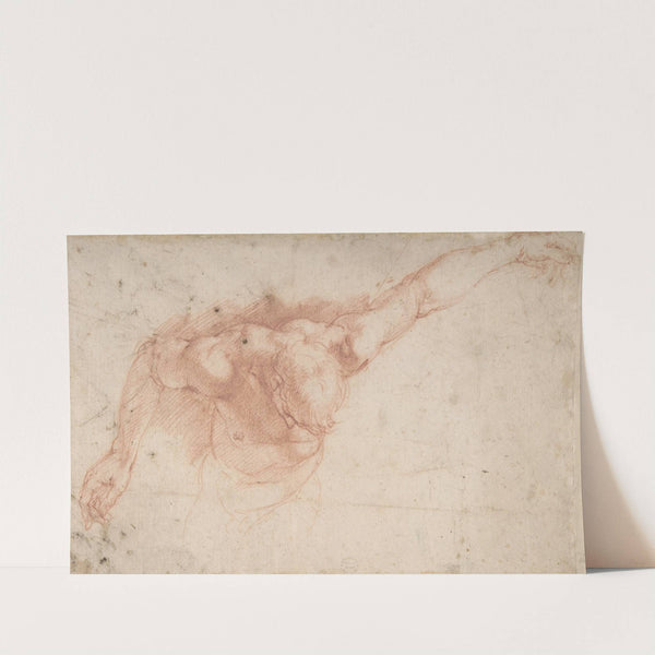 Half Figure of a Youth with Outstretched Left Arm and Bowed Head by Battista Franco