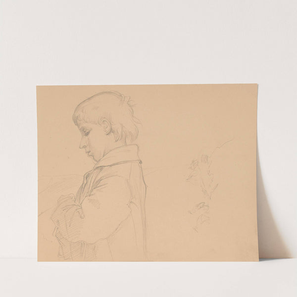 Half-length figure of a boy in profile to the left (1860) by Józef Simmler