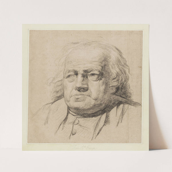 Half-Length Portrait of an Old Man by Jean-Baptiste Greuze