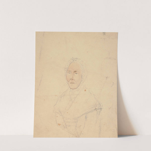 Half-length portrait of elderly woman wearing tigh-fitting bonnett by John Rubens Smith