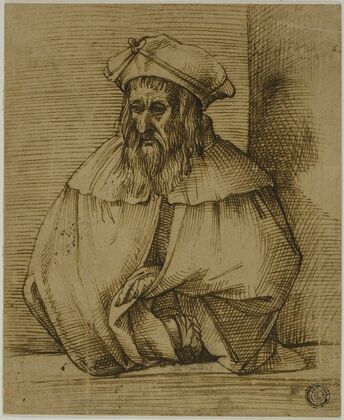 Half-Length Sketch of a Gentleman Wearing Hat and Cape