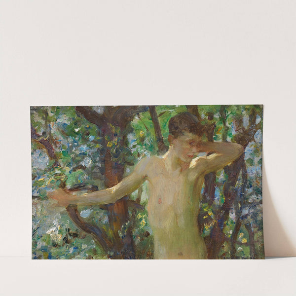 Half Length Study Of A Boy by Henry Scott Tuke