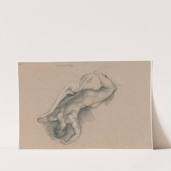 Half liggend vrouwelijk naakt: rugfiguur by David Humbert de Superville