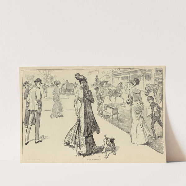 Half mourning (1900-1905) by Charles Dana Gibson