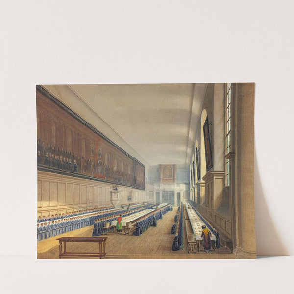 Hall of Christ’s Hospital (c. 1815) by Augustus Charles Pugin