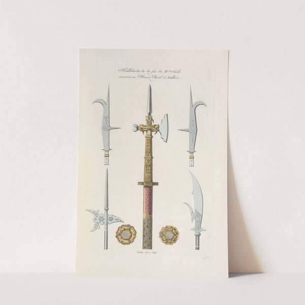 Hallebardes de la fin du XVe. siècle conservées au musée royal d'artillerie. by Nicolas Xavier Willemin