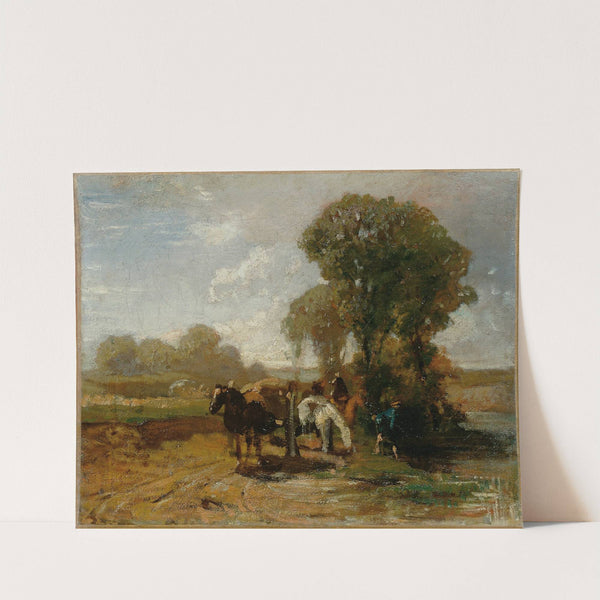 Halt an der Tränke by Hans Von Marées