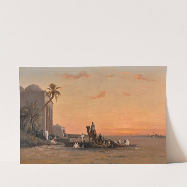 Halt by the well by Auguste Veillon