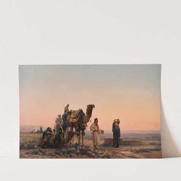 Halt in the desert by Auguste Veillon