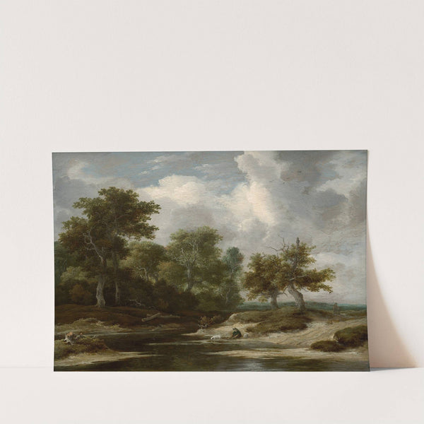 Halt of a traveler by Jacob van Ruisdael