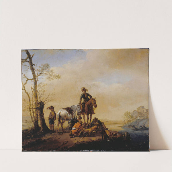 Halt of Sportsmen by Philips Wouwerman