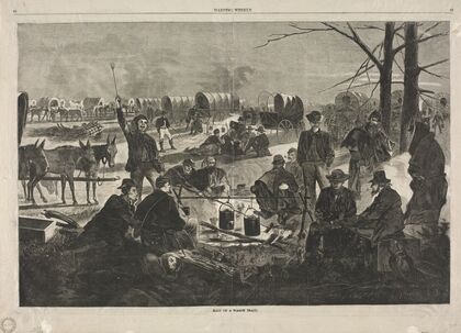 Halt of the Wagon Train (1864)