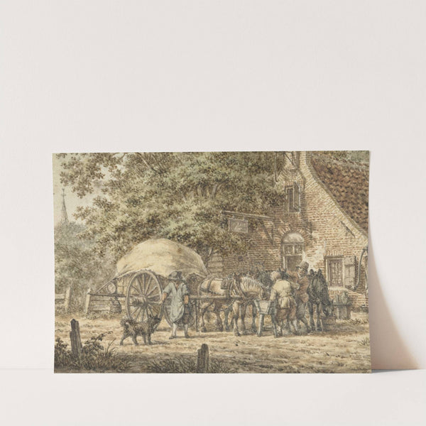 Halte voor een herberg in zomertijd by Jacob Cats