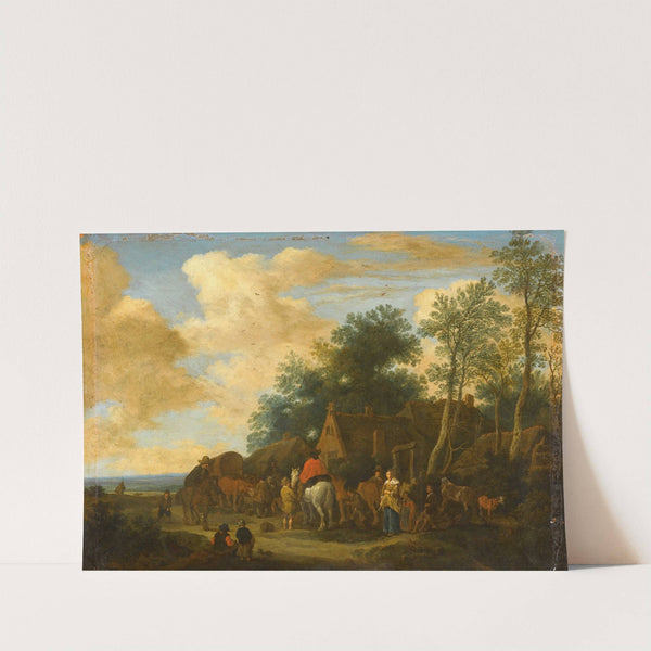 Halting at a roadside Inn by Pieter de Molijn