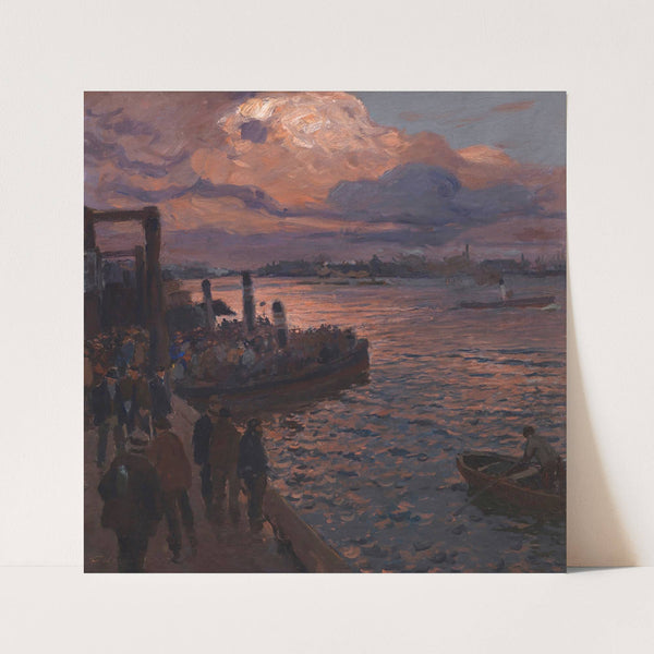 Hamburger Hafen im Abendlicht (1900) by Friedrich Kallmorgen