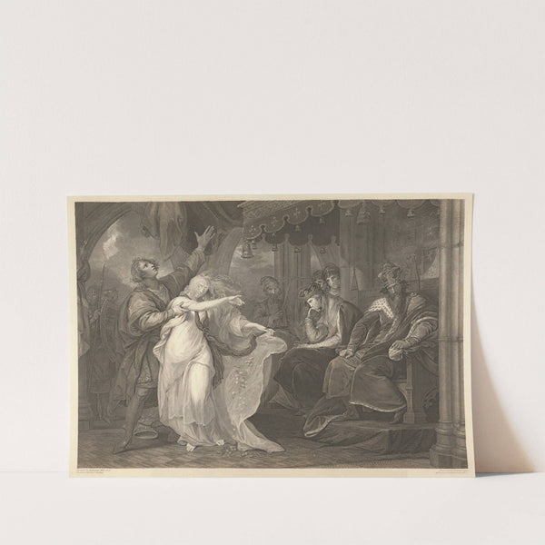 Hamlet; Act IV, Scene V, Elsinore — King, Queen, Laertes, Ophelia, etc. (1803) by Benjamin West