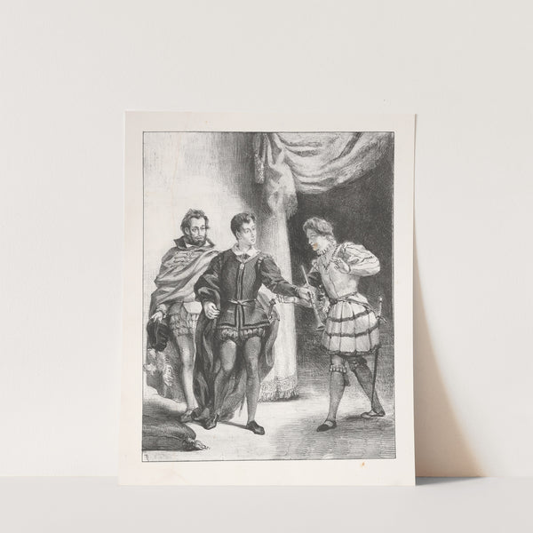 Hamlet and Guildenstern (Act III, scene ii) (1864) by Eugène Delacroix