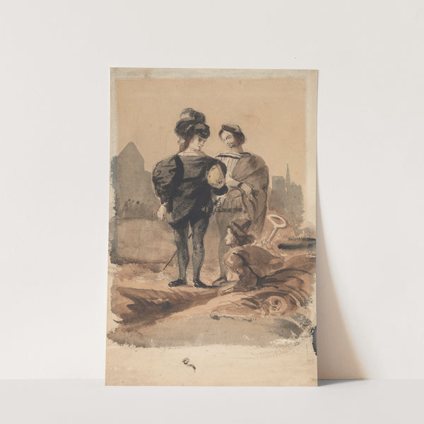 Hamlet and Horatio in the Graveyard (1827–28) by Eugène Delacroix