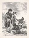 Hamlet and Horatio with the gravediggers (Act V, scene I) (1864)