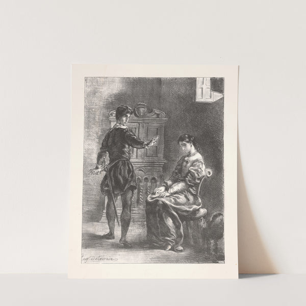 Hamlet and Ophelia (Act III, scene i) (1864) by Eugène Delacroix