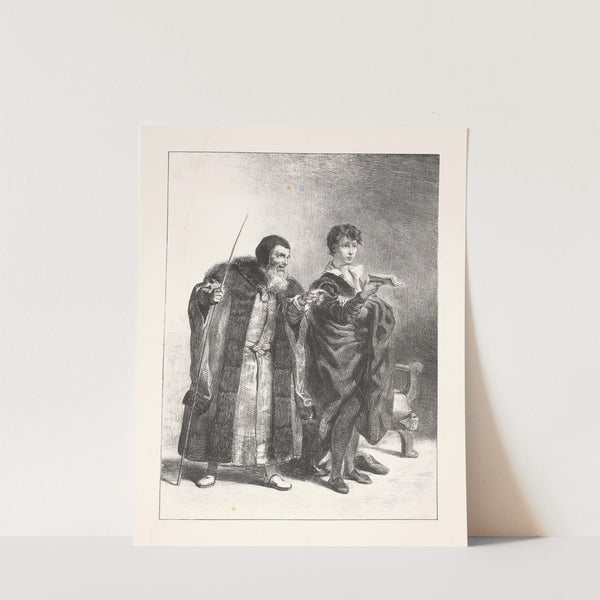 Hamlet and Polonius (Act II, scene ii) (1864) by Eugène Delacroix