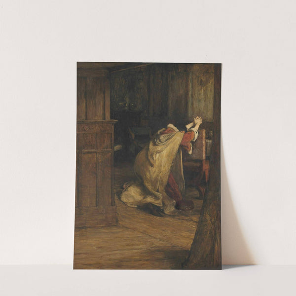 Hamlet and the King 'Pray I can not. - My words fly up, My thoughts remain below; Words without Thoughts, never to heaven go.' Act III, Scene 3 by William Quiller Orchardson