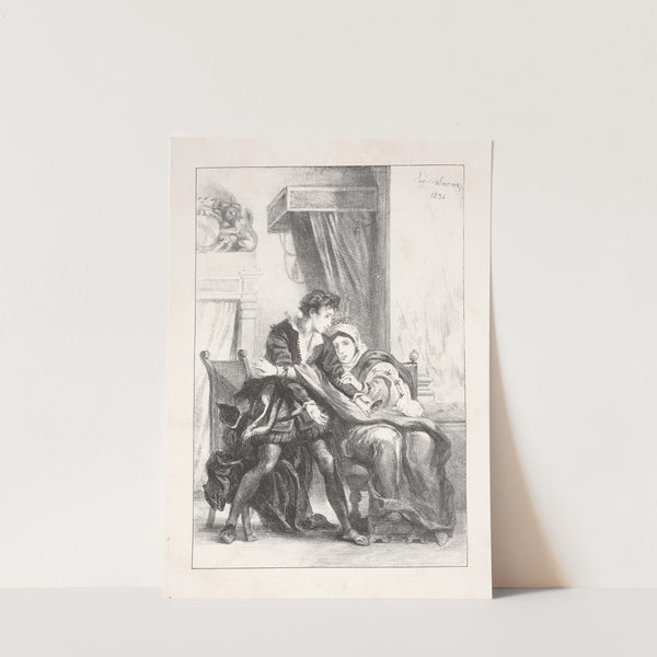 Hamlet and the Queen (Act III scene iv (1864) by Eugène Delacroix