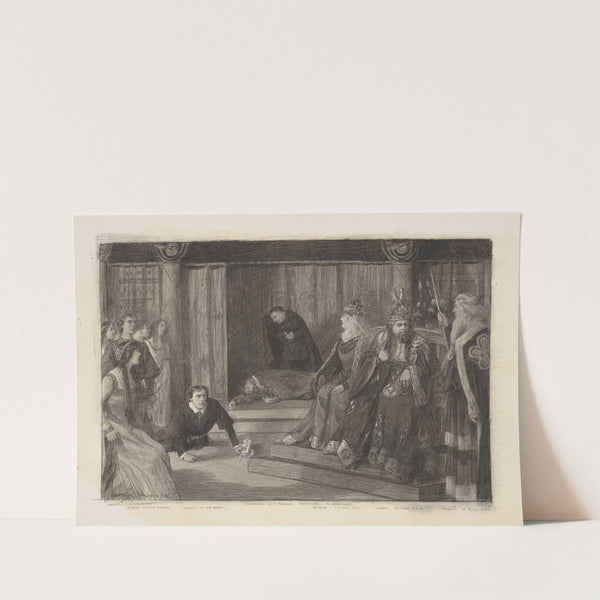 Hamlet at the Adelphi, the play scene, act III (1905) by Balliol Salmon