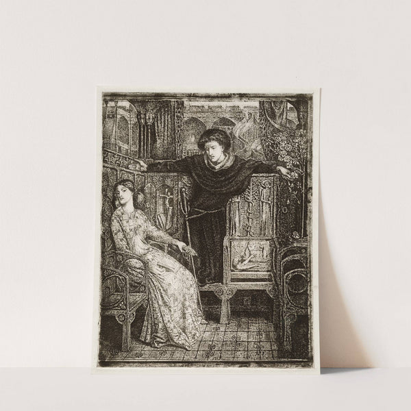 Hamlet, III, 1, Ophelia returning the gift to Hamlet by Dante Gabriel Rossetti