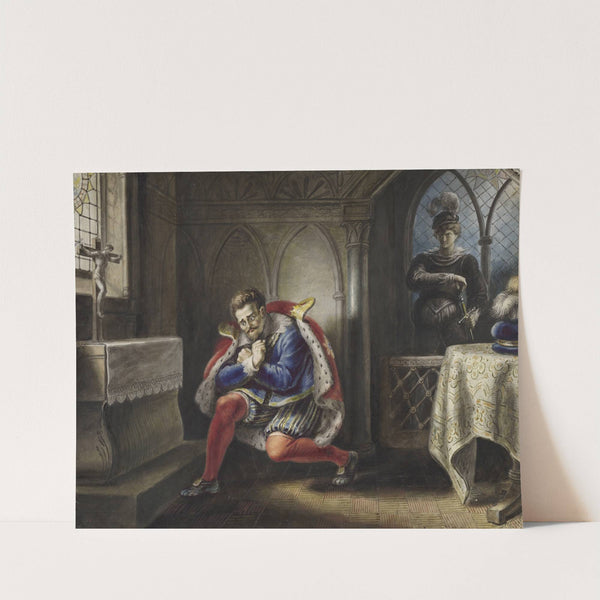 Hamlet, III, 3; Now might I do it pat, now he is praying (1829) by Johann Heinrich Ramberg