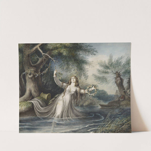 Hamlet, IV, 7, Ophelia falling into the water (1829) by Johann Heinrich Ramberg