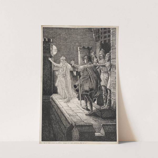 Hamlet. Still am I called – unhand me gentlemen, by heaven, I’ll make a ghost of him that lets me (1917-1918) by Louis Rhead