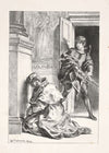 Hamlet tries to kill the King (Act III, scene iii) (1864)
