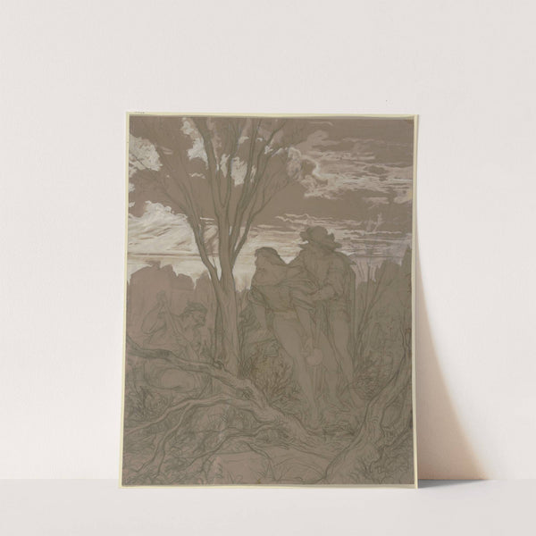 Hamlet und Horatio auf dem Kirchhof by Victor Müller