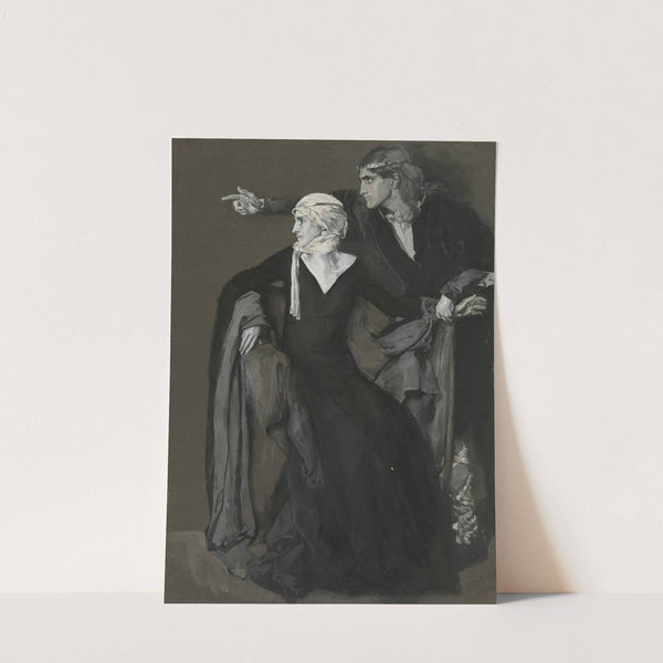 Hamlet; ‘Why look you there! look how it steals away – out at the portal!’ Act III, Scene iv, Hamlet (1902) by Edwin Austin Abbey