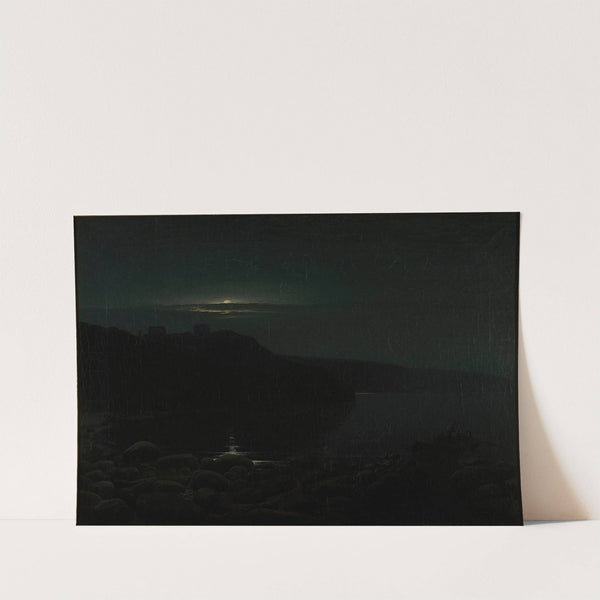 Hammershus in the moonlight by Holger Drachmann