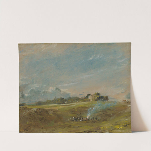 Hampstead Heath, with a Bonfire by John Constable