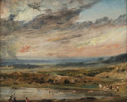 Hampstead Heath, with Pond and Bathers