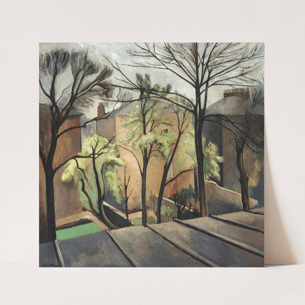 Hampstead House, rear view (1925) by Bernard Meninsky