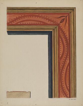 Hand-carved Picture Frame River of Life Motif — size preview