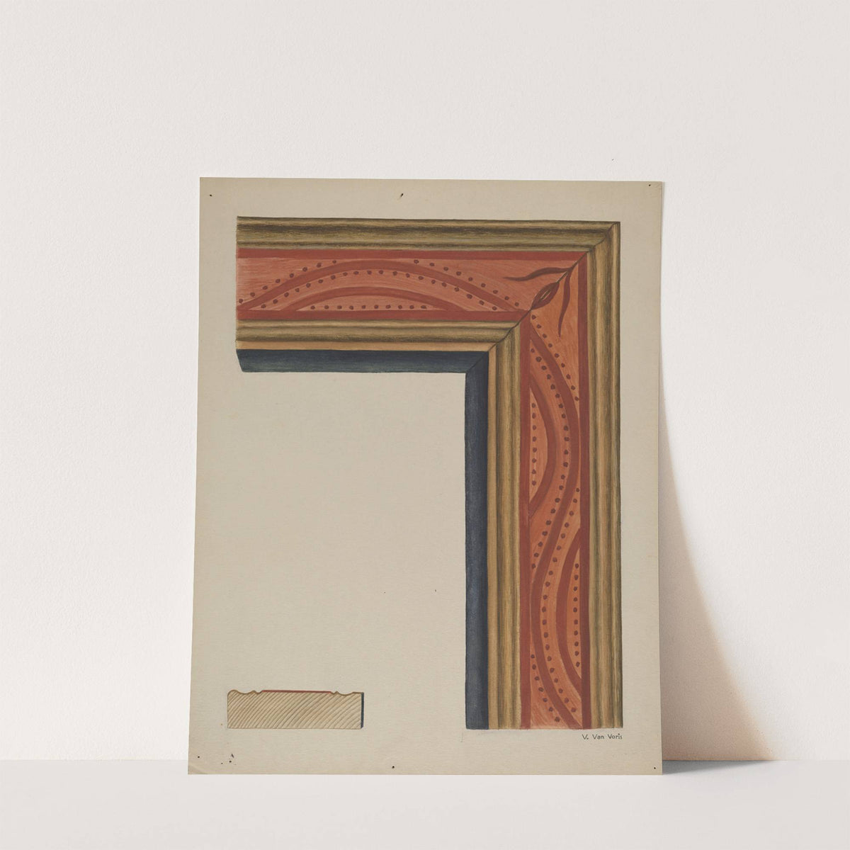 Hand-carved Picture Frame River of Life Motif by Vera Van Voris