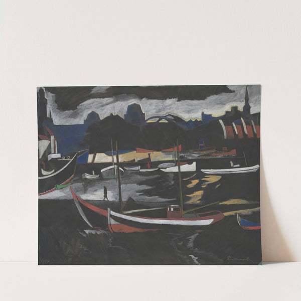 Handelsdokken te Oostende by Léon Spilliaert