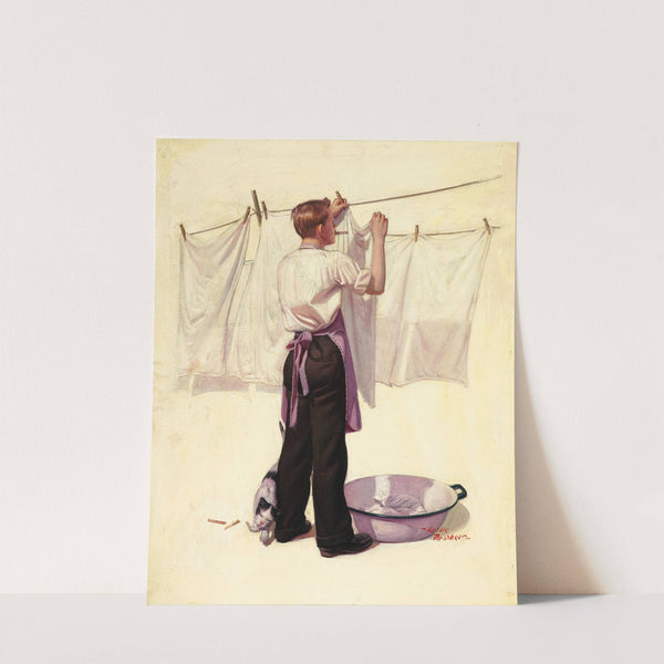 Hanging the Laundry (c. 1925) by Leslie Thrasher