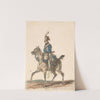 Hanover hussar on horseback by Piotr Michałowski