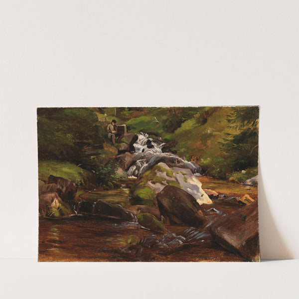 Hans Thoma am Waldbach (1860) by Eugen Bracht