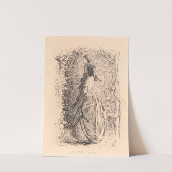 Happy Spring Time. Woman and Child Looking at Bird in Nest. by Sir John Everett Millais