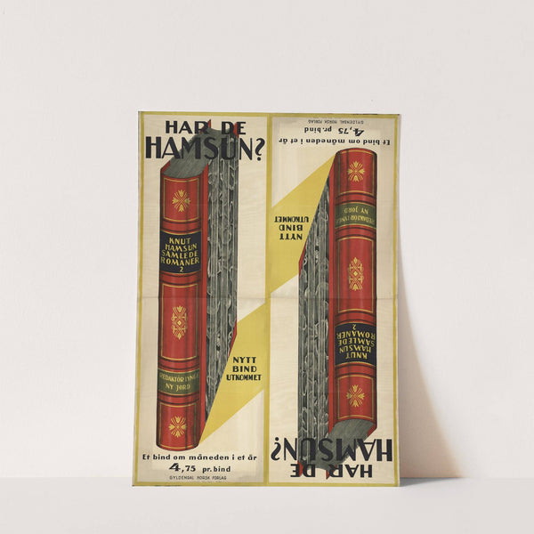 Har De Hamsun; Knut Hamsun Samlede romaner 2. Nytt bind utkommet. (1932) by Norsk lithografisk Officin