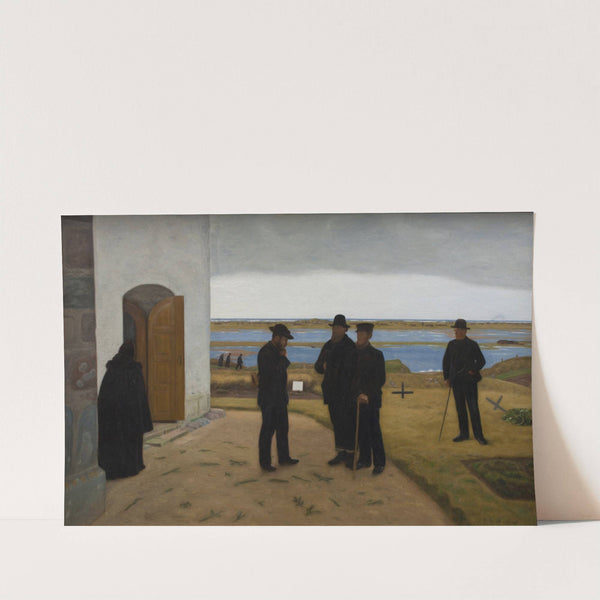 Harboøreboere ved kirken (1906) by Niels Bjerre